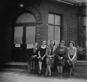 Some of 'The Evacuees' that came from the SARO London office in 1939 to live at the Community Centre.
